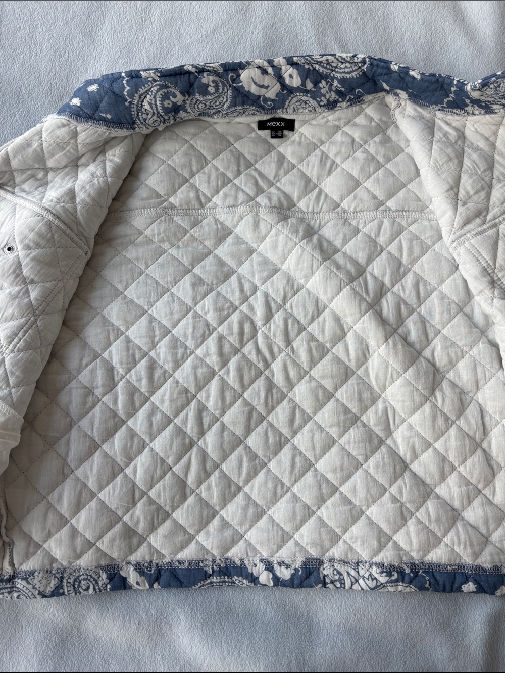 Mexx Blue & White Quilted Paisley Jacket - Picture 6 of 10